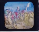 Joan of Arc on the road to Orleans, 1429.