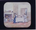 Franklin and wife at their frugal breakfast.
