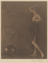 [Draped nude - urn with branch]