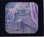 McKinley speaking in campaign for Harrison, 1892.