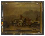 [Reproduction of a painting of the Old Feather Store at the corner of North and Market streets in Boston, Massachusetts (ca. 1822)]