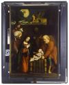 [Bernardino Luini's painting Adoration of the Christ Child and Annunciation to the Shepherds (1520–1525)]