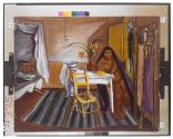 [Doris Patty Rosenthal's painting of a nude woman seated at a table]