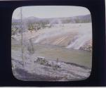 Excelsior Geyser and Twin Buttes.