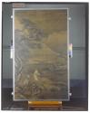 [Reproduction of a scroll of figures in near a river and mountains]