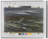 [Reproduction of a painting of gulls flying above open water]
