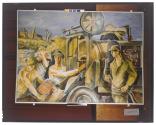 [Raymond Brossard's painting of soldiers at work (1942)]