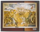 [Reproduction of a painting of soldiers detonating a bomb (1942)]
