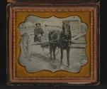 [Man in horse-drawn cart]