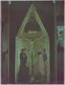 [Fra Angelico's painting of Christ on the Cross, the Virgin, Saint John the Evangelist, and Cardinal Torquemada (1453–1454)]