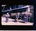 Women Carrying Wood on Koyosan Mountain (Horses are almost unknown in the mountainous parts of Japan, and the roads are not adapted to wheeled vehicles, so everything has to be carried on the backs of the e).