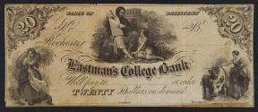 Eastman's College bank, twenty dollars
