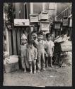 Kids by mailboxes, International Theater, Honolulu, Oahu