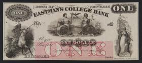 Eastman's College bank, one dollar