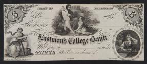 Eastman's College bank, three dollars