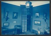 [Curtain in doorway between rooms]