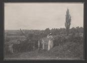 [Woman looking across a valley]]