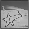 [Close-up of aircraft with star and the number 1]
