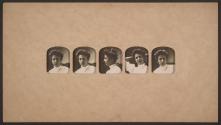 [Woman, five frames]