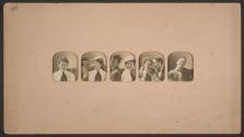 [Man and woman, five frames]