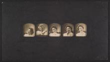 [Woman, four frames and man, one frame]