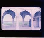 Agra, India - View from the Gem Mosque of the Taj Mahal.