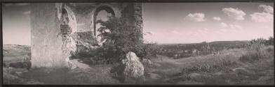 [Ruined building overlooking Prague]
