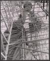[Scaffolding around the Statue of Liberty]