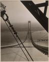 [The Narrows and Staten Island from the Brooklyn side tower during construction of the Verrazzano-Narrows Bridge]
