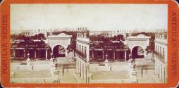 The Puerta de Monserrate, with the Tacon Theatre in the background, Havana. Puerta de Monserrate, con le Teatro Tacon en la distancia, Habana.