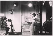 Actors Glenn Ford and Edward James Olmos and actress in scene