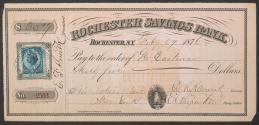 Rochester Savings Bank Check to George Eastman