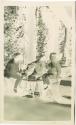 Dryden Children on Eastman's porch with Watson Newhall