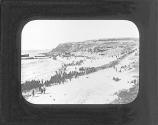 Hauling heavy guns ashore on Gallipoli peninsula