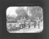 Kaiser Wilhelm receiving report at battle of Ypres