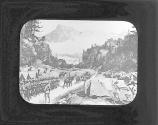Italian troops marching to Monte Nero