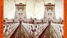 Section of New SUspension Bridge and Elevator Tower.