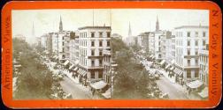 Looking down Broadway from the corner of Chambers St.