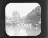 Chile-Santiago. Lake at Quinta Normal.