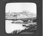 The Danube River & Castle Near Presbourg, Hungaria. Le Danube et la F orteresse a Presbourg, Hongrie.