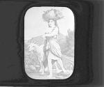 [Woman holding baby lamb]