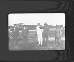 Major Squies (sic) Explaining Aeroplane to Vice Pres. Sherman & Congressmen 1908.