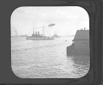 Beachey Flying Around the Warships at Philadelphia. 1909