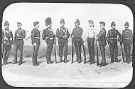 Artillery. English. Fusilier. Royal Regiment. Scotch. Highland. Irish. Medical. Eng(Illeg.)