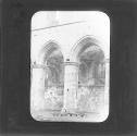 Fountains Abbey Int., Pillars in North Aisle. Pillars in North Aisle - Fountains Abbey.