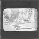 Valle Crucis Abbey, Wales Int., Graves. Graves in Valle Crucis Abbey. (On Binding)