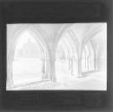 Winchester Cathedral Interior, Deanery Looking Out Through Entrance. Deanery Entrance Winchester. (On Mat)